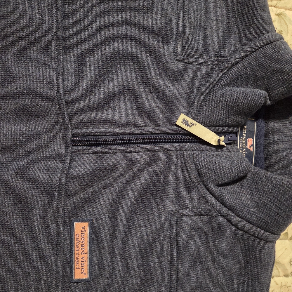 Vineyard Vines Gray Quarter-Zip Pullover